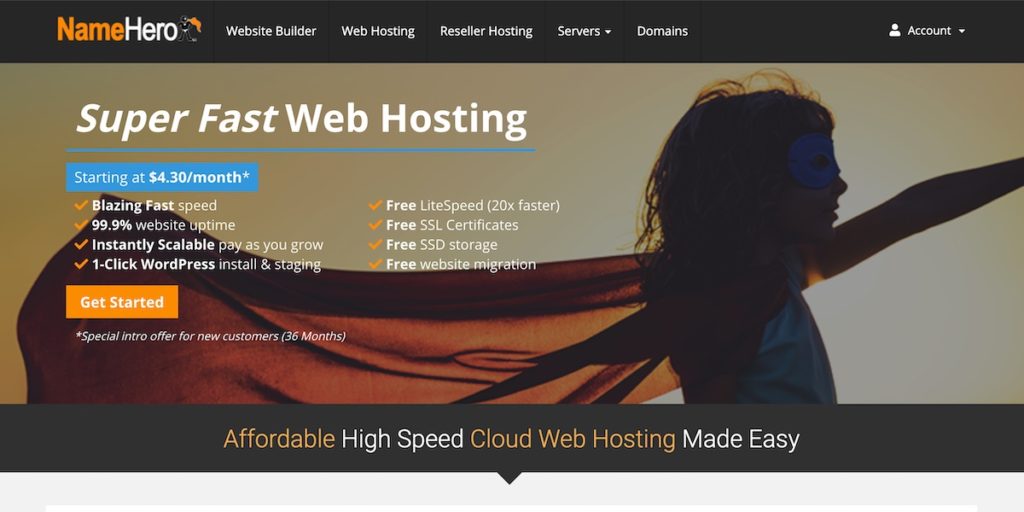 NameHero hosting