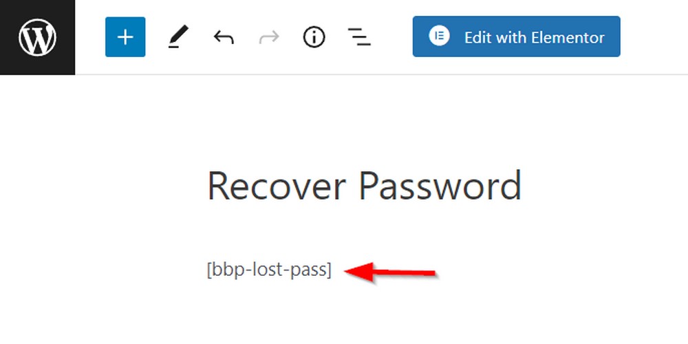 Lost password recovery page in bbPress