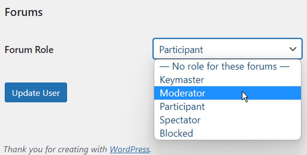  Moderator role bbPress