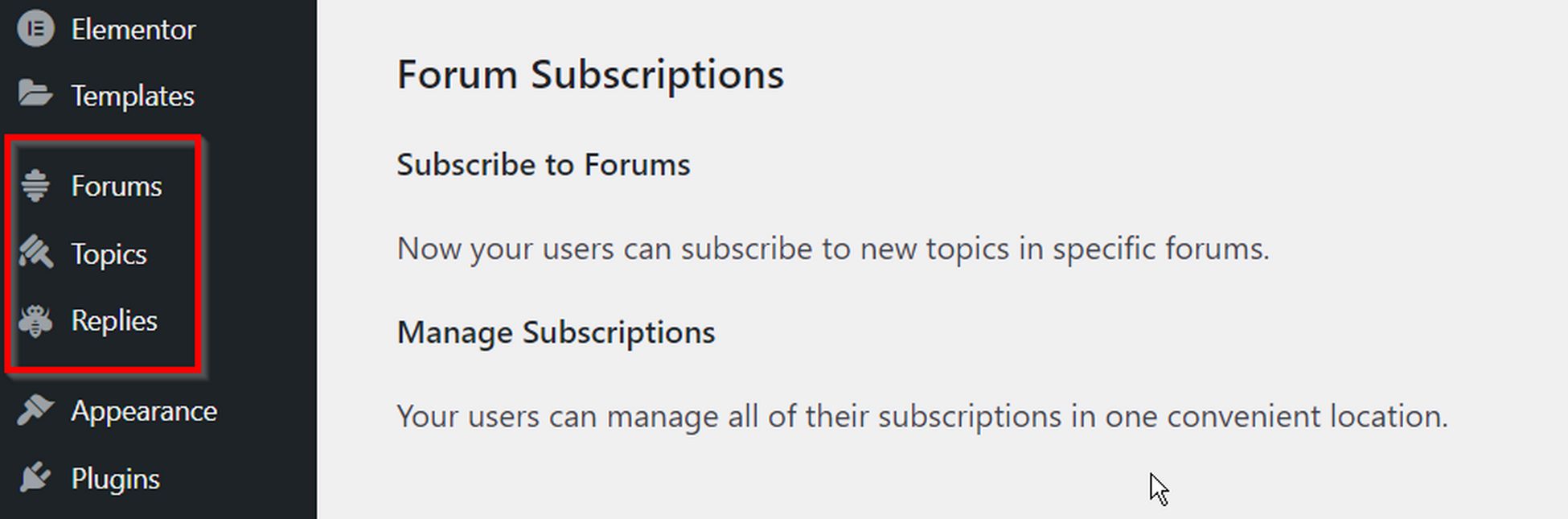 New Forums menu is now available