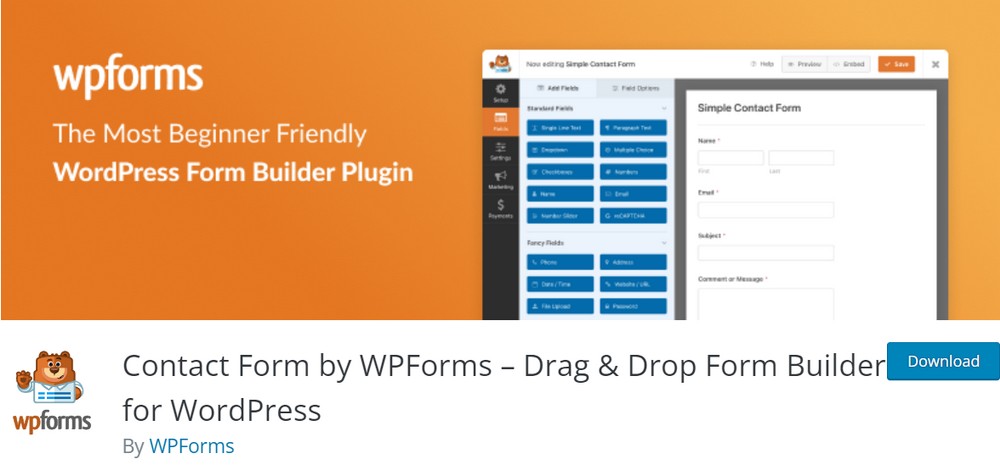 WPForms for Small business websites