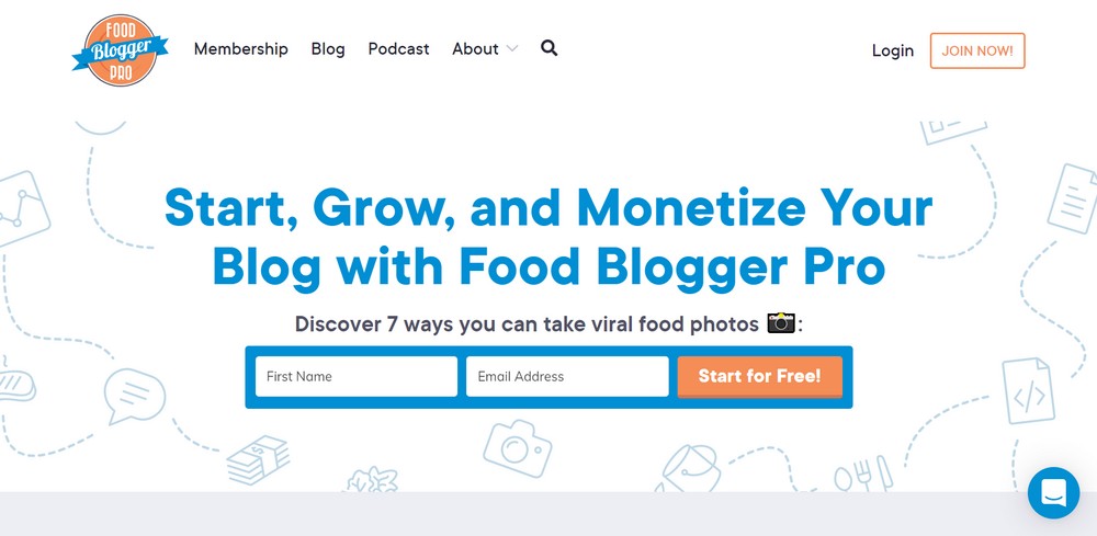 Food Blogger Pro website example