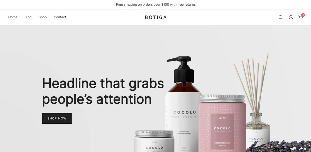 Botiga WordPress eCommerce template