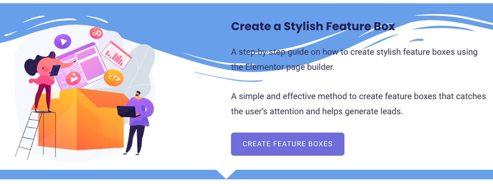 Create a stylish feature box with Elementor