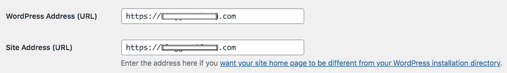 Enter your URL under WordPress Address (URL) and Site Address (URL)