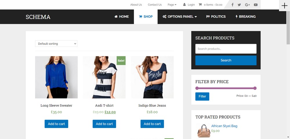 Schema eCommerce theme