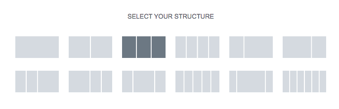 select the three-column layout structure