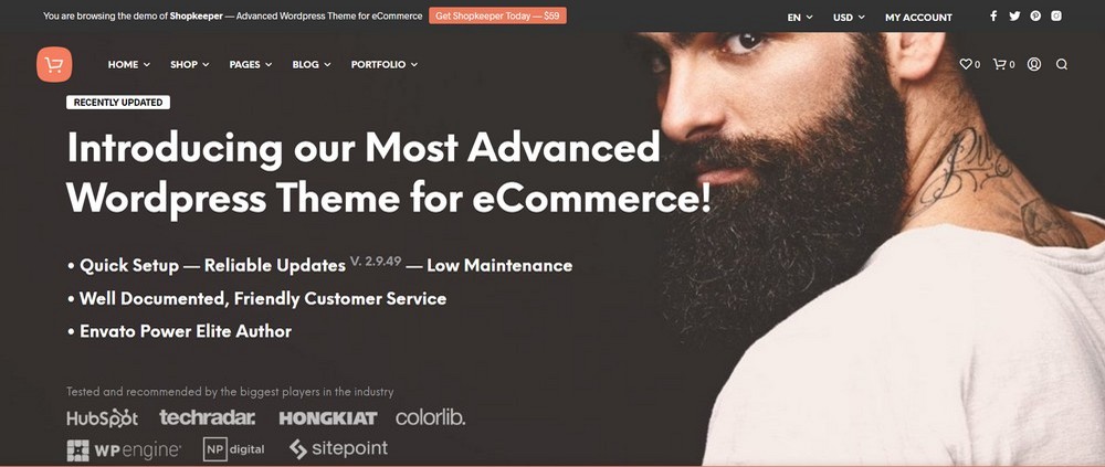 Shopkeeper WordPress theme