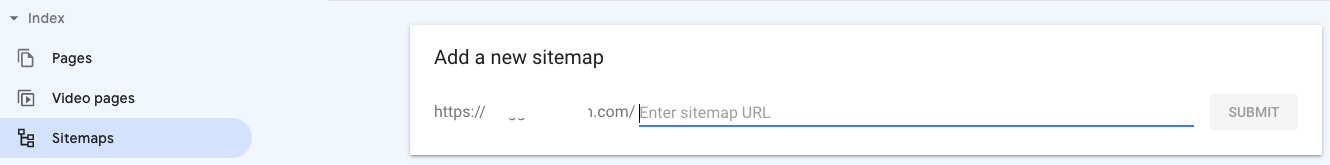 Sitemaps on your Google Search Console dashboard