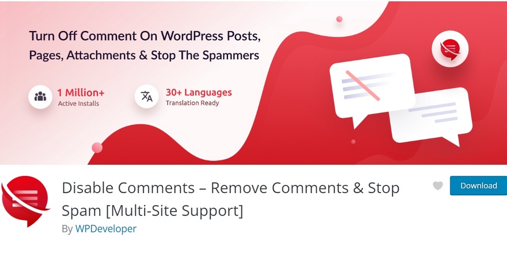 Disable Comments – Remove Comments & Stop Spam