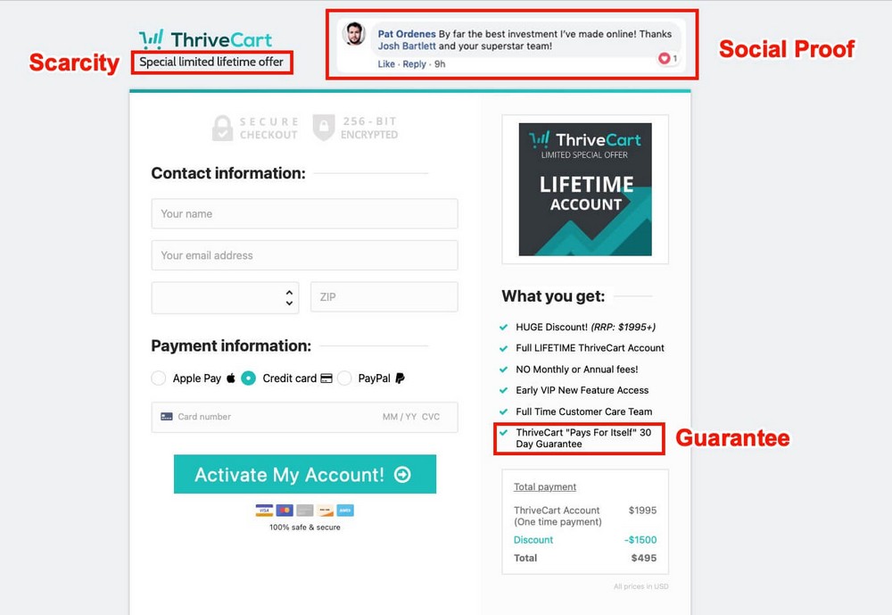 ThriveCart Checkout example