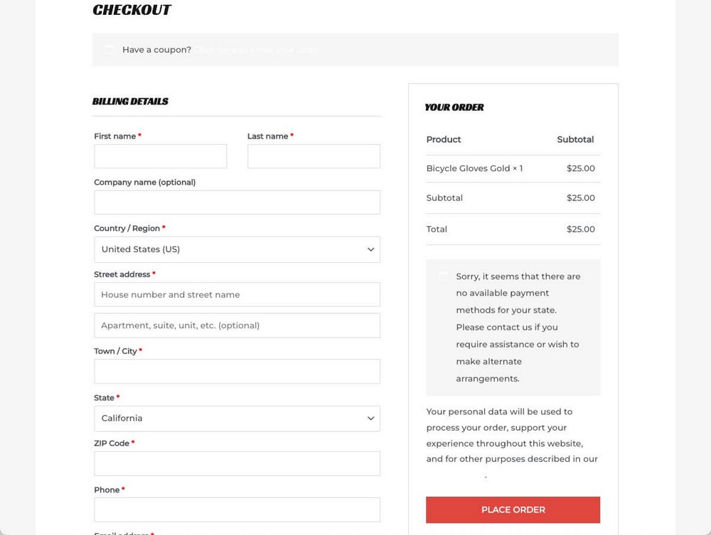 WooCommerce checkout