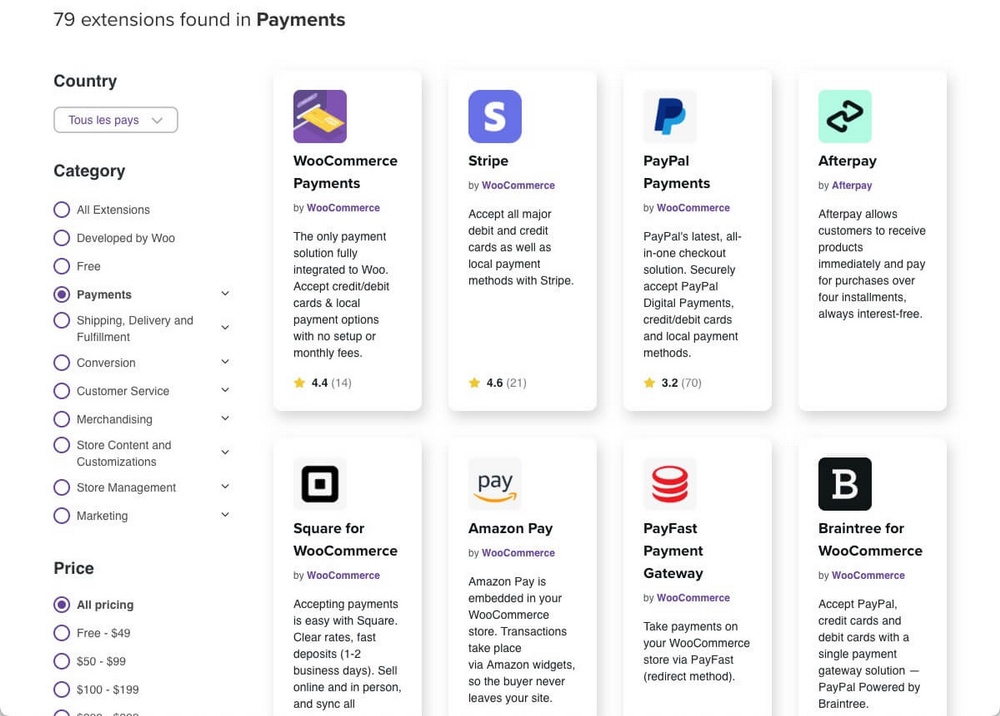 WooCommerce Payment extensions
