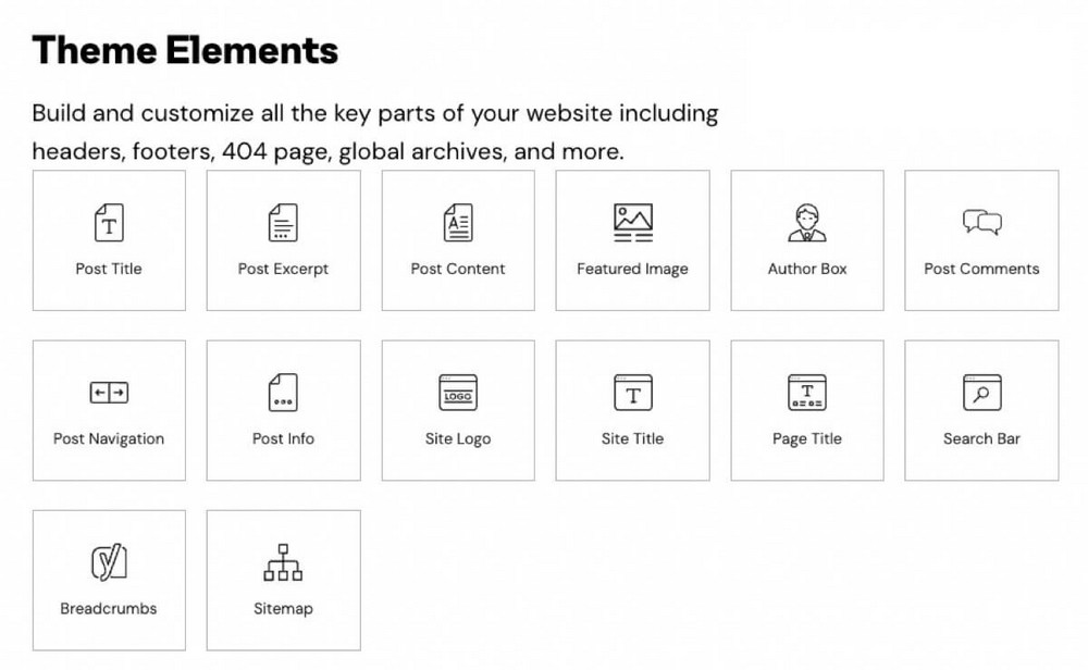 14 Pro Theme Elements Elementor