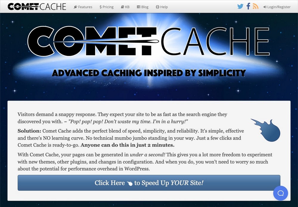 Comet Cache Homepage