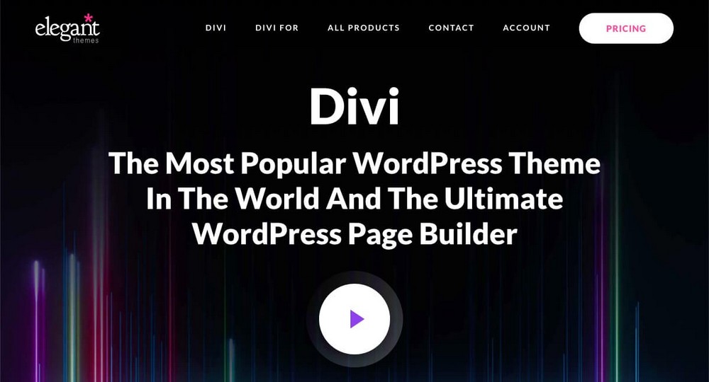 Divi homepage