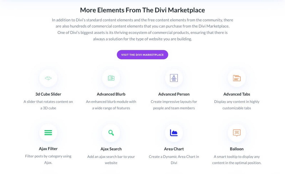 Elements Divi Marketplace