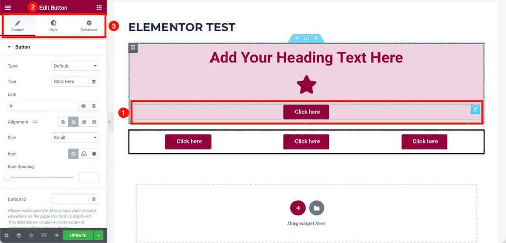 How to modify widgets and sections in Elementor