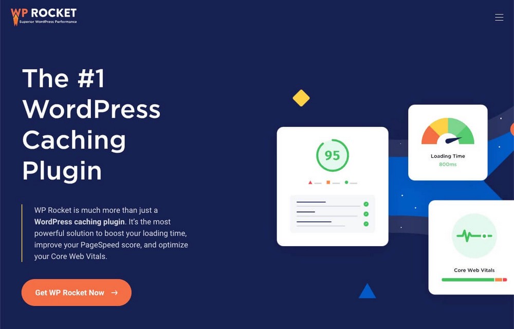 WP Rocket Homepage