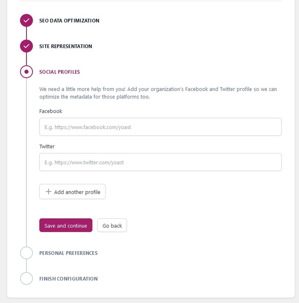 Add your social accounts to Yoast