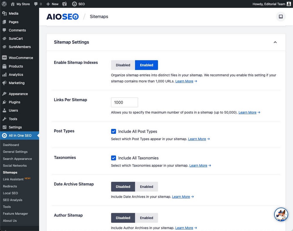 AIO XML Sitemap