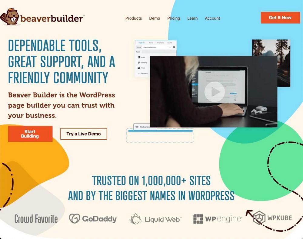 Beaver Builder homepage