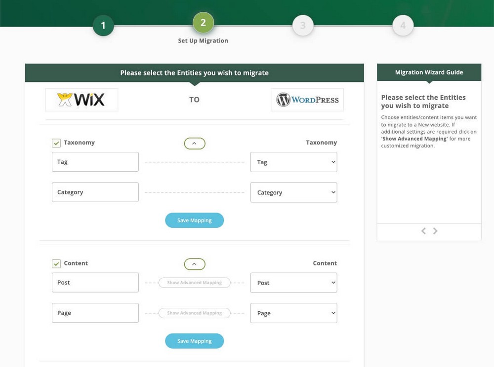 Mapping Wix entities