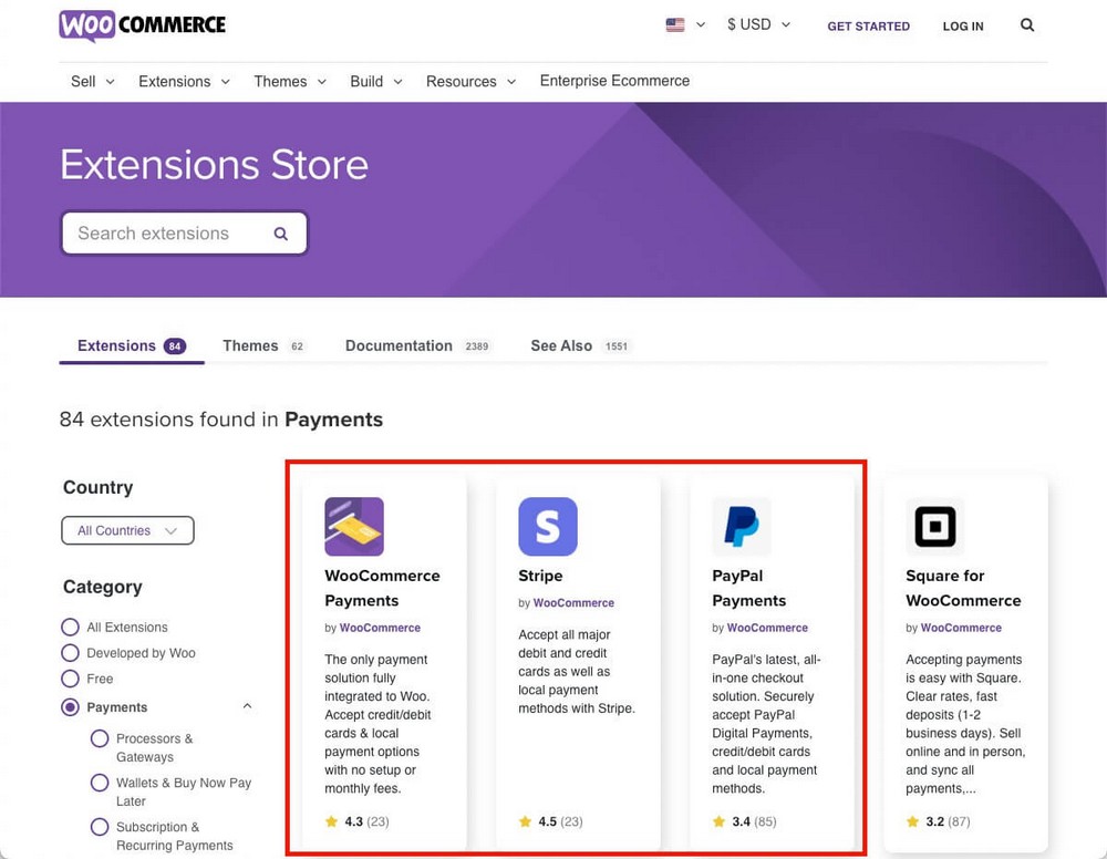 Payment extensions WooCommerce