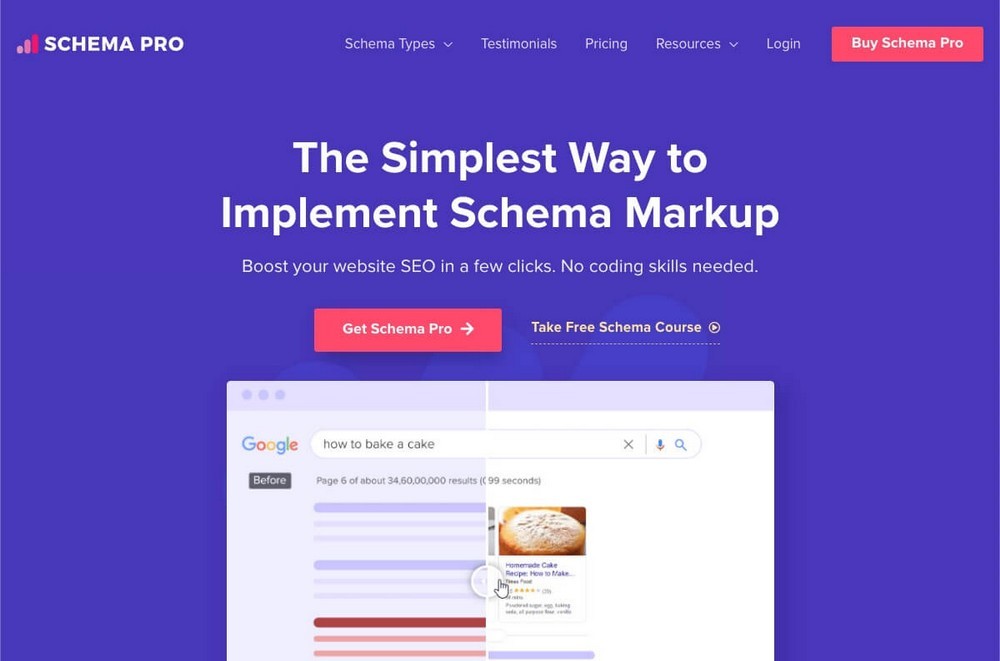 Schema Pro homepage