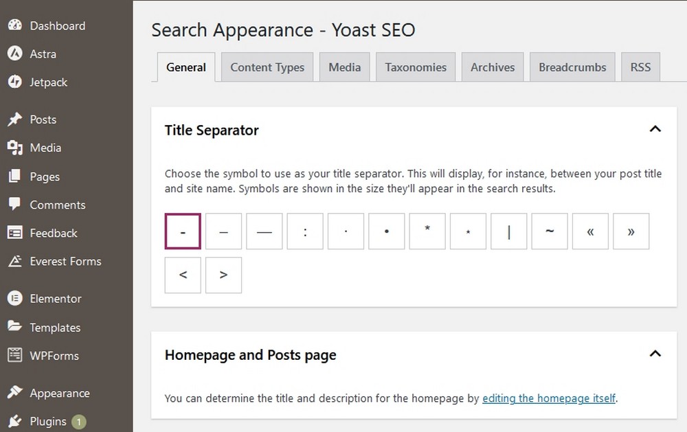 Search Appearance