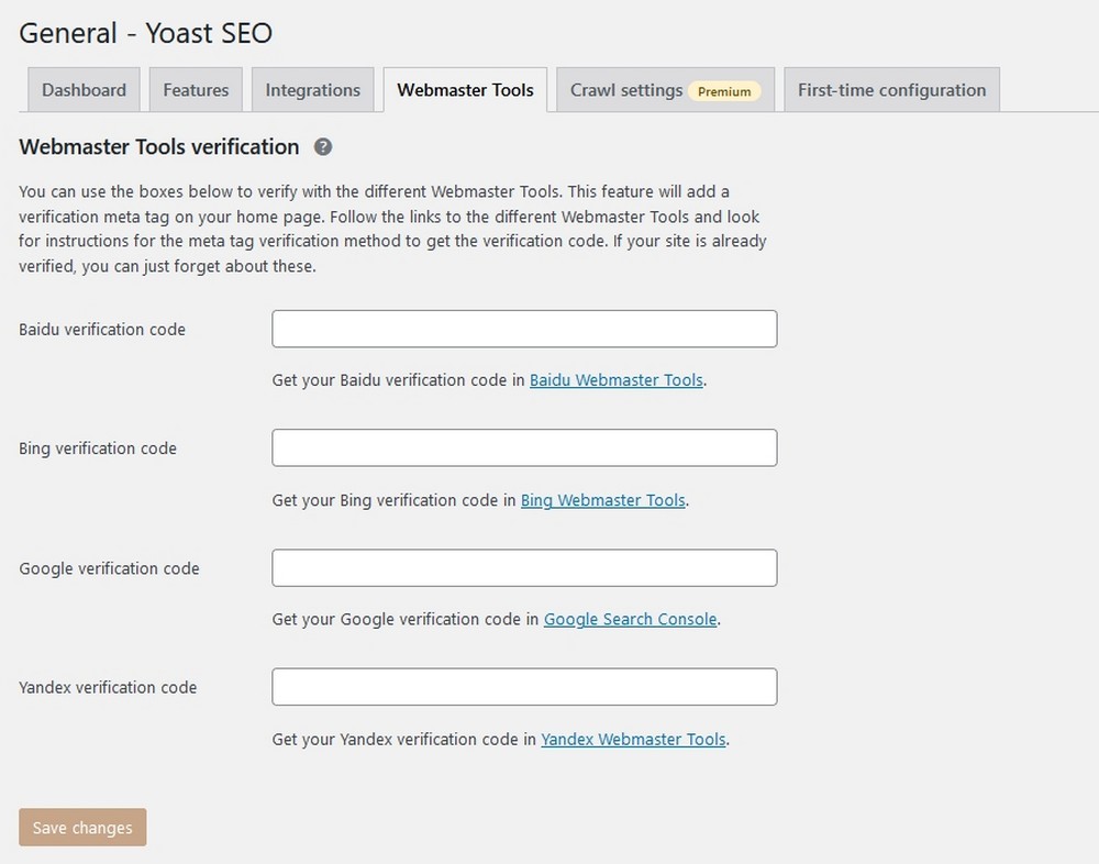 Set Up Webmaster Tools