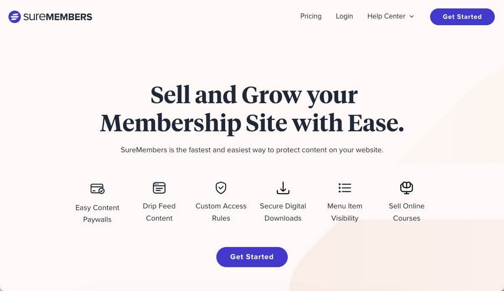 SureMembers Membership Plugin homepage