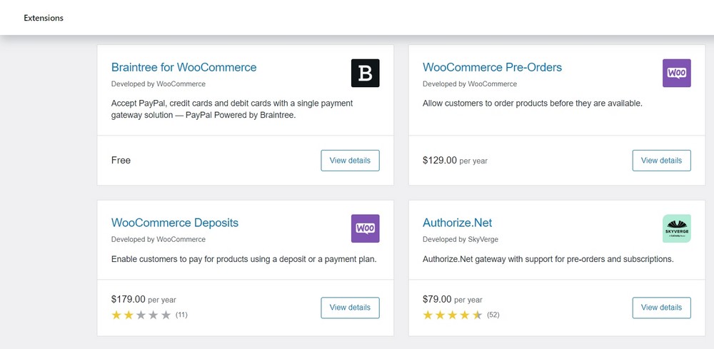 woocommerce extensions