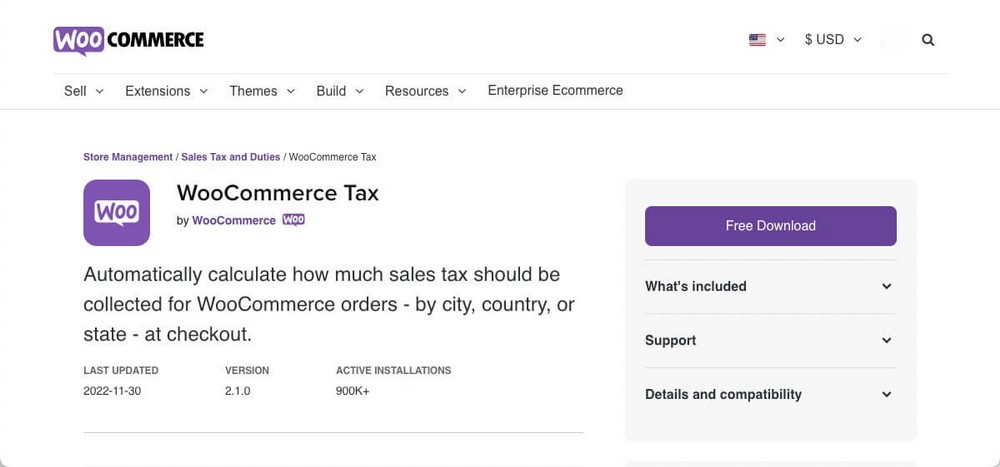 WooCommerce tax extension