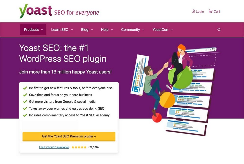 Yoast SEO Plugin homepage