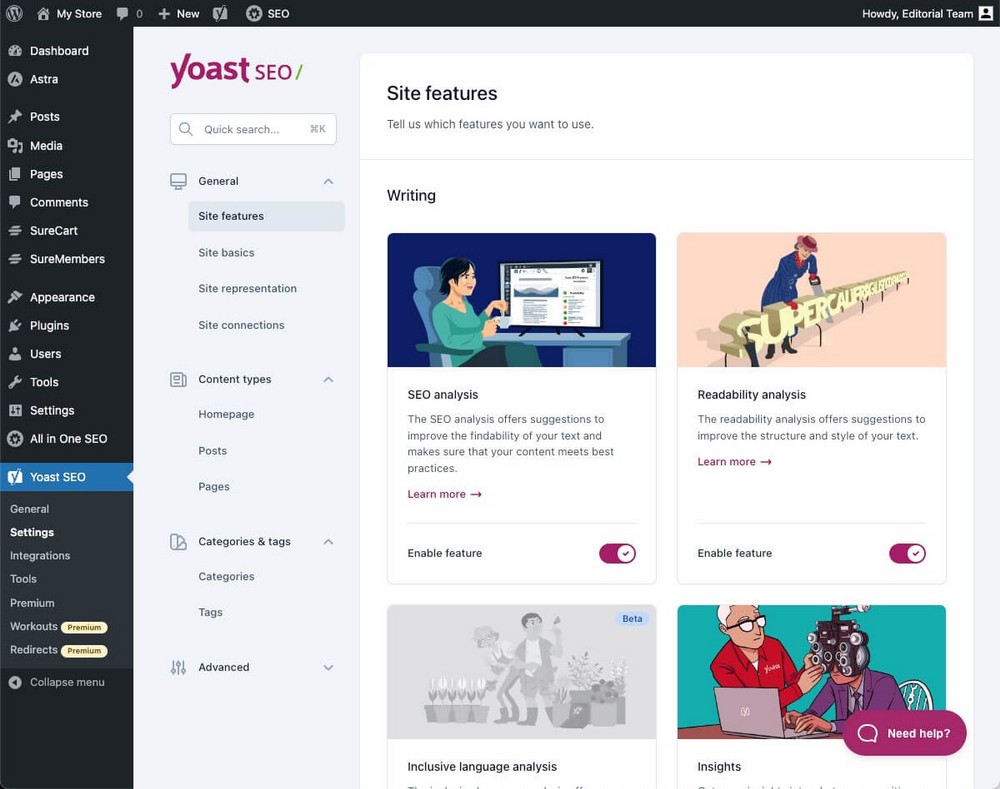 Yoast Settings