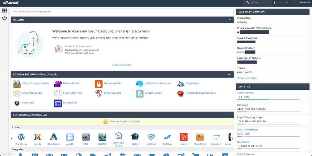 cPanel Example