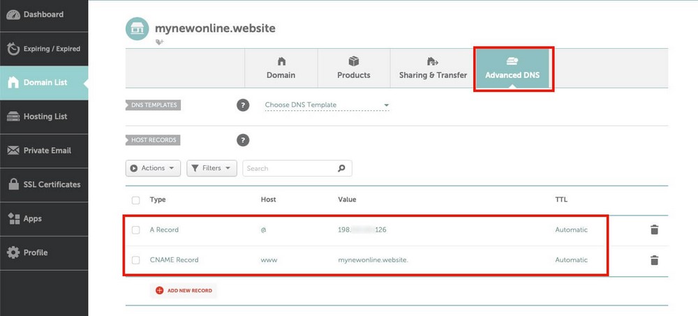 How to Modify DNS namecheap