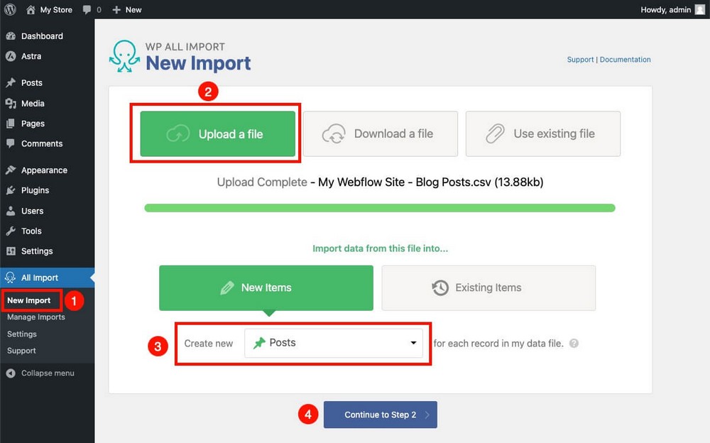 Import blog posts from Webflow into WordPress