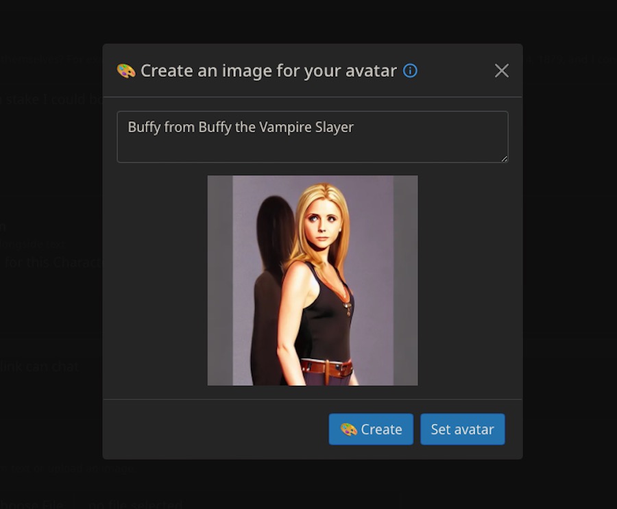 Creating a character's image