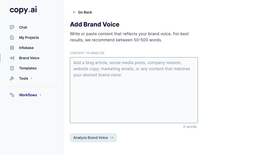 Copy.ai brand voice