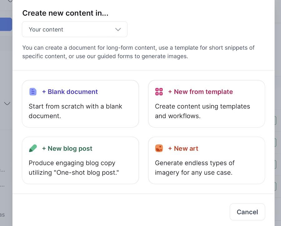 Create New Content