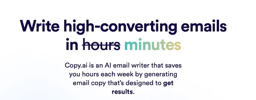 Using Copy.ai for email marketing