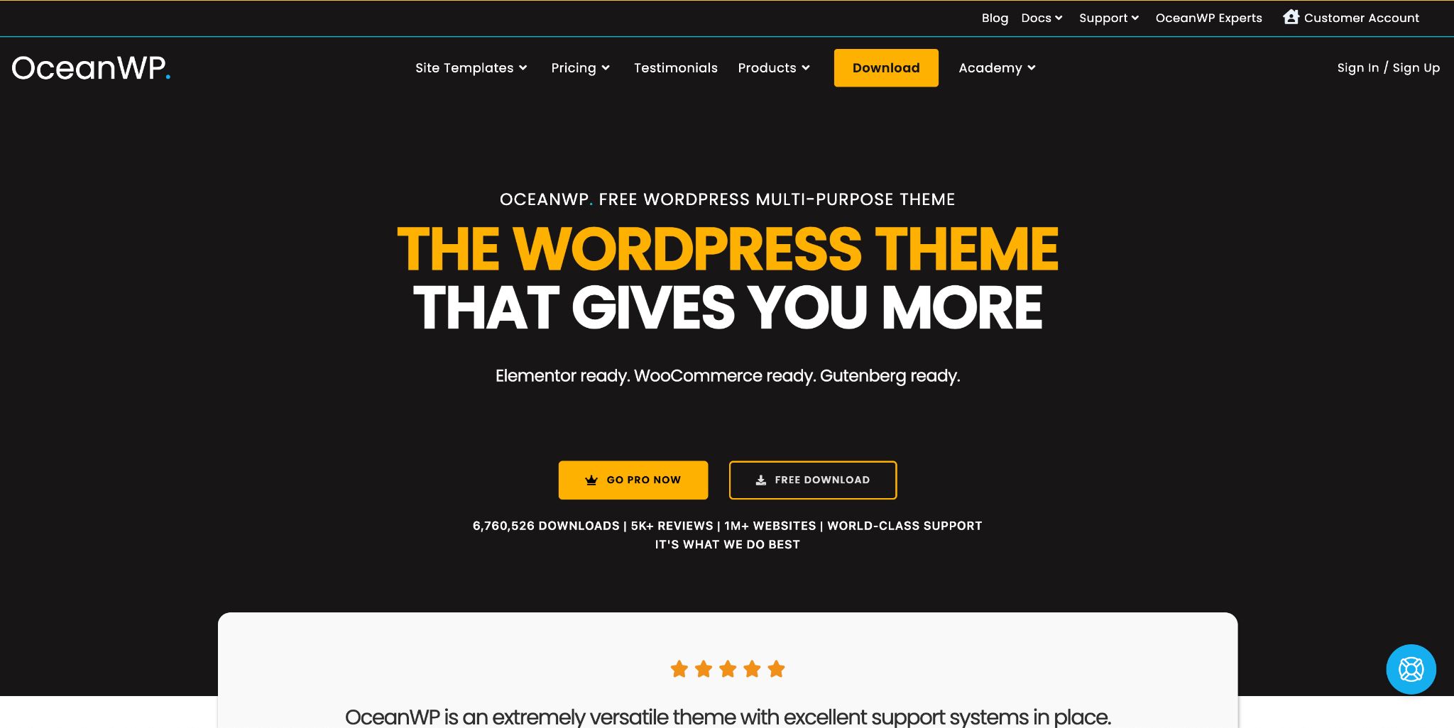 oceanwp wordpress theme