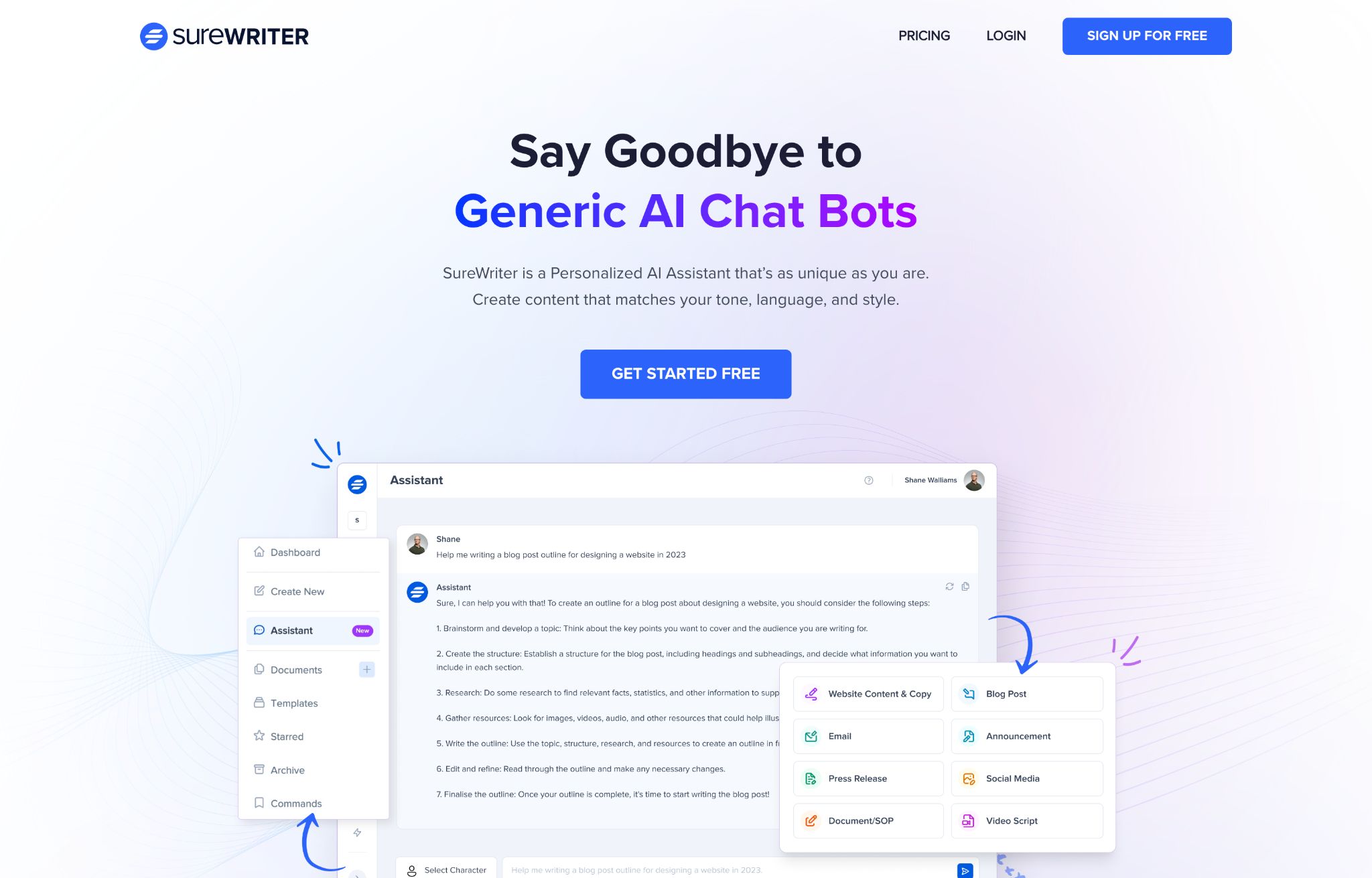 surewriter ai content creator