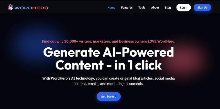 WordHero AI writers