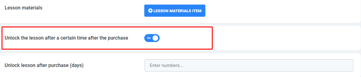 unlock lessons after a specific amount of time