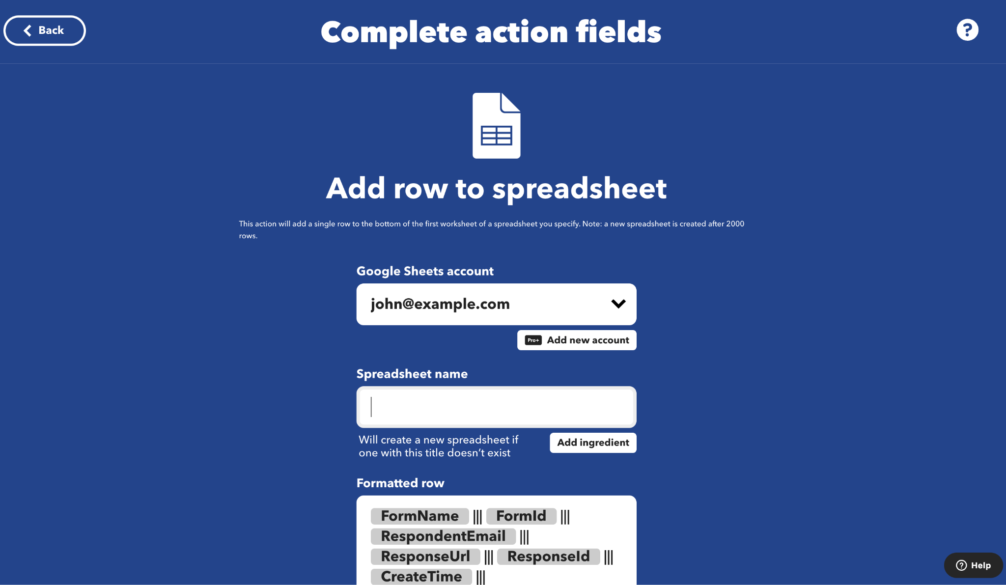 Activepieces Google Sheets action