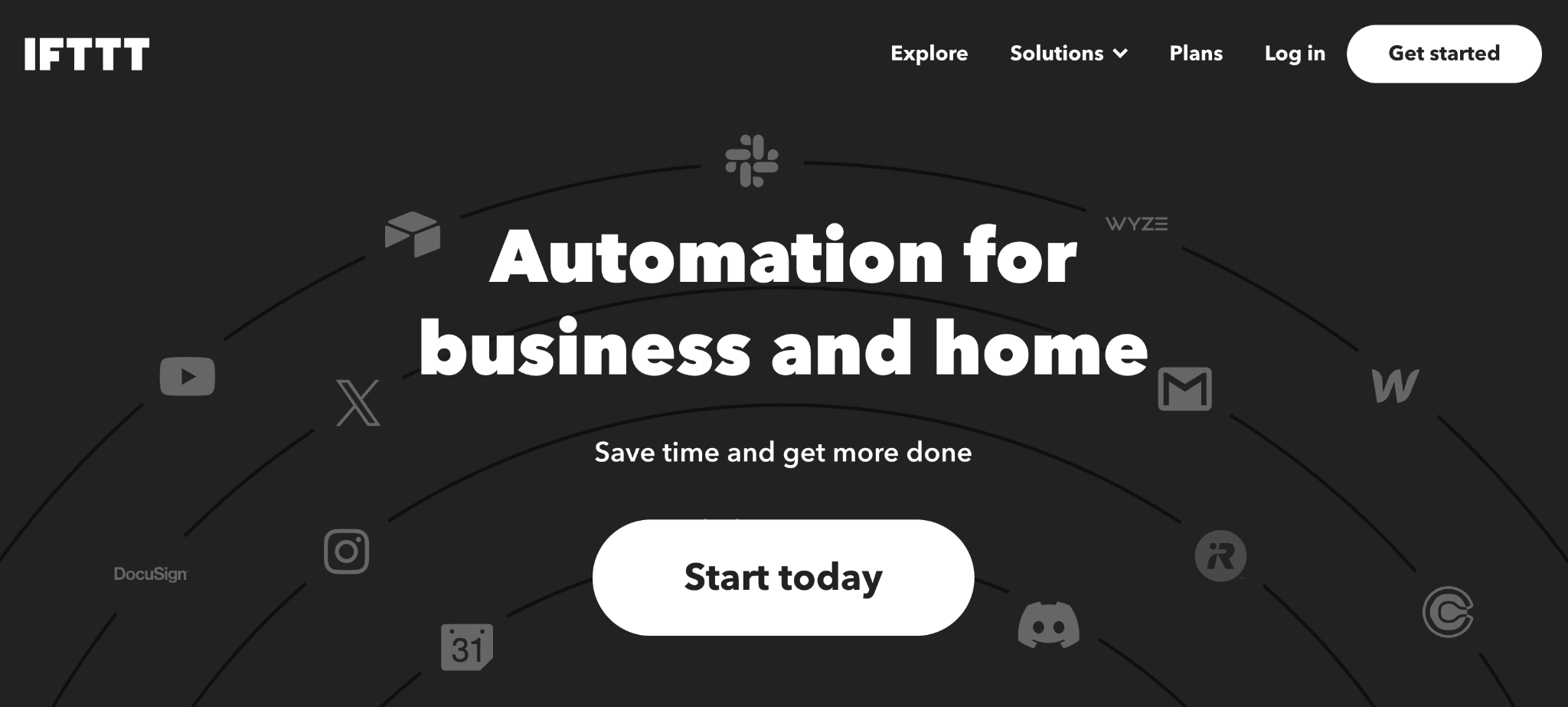 IFTTT website home page