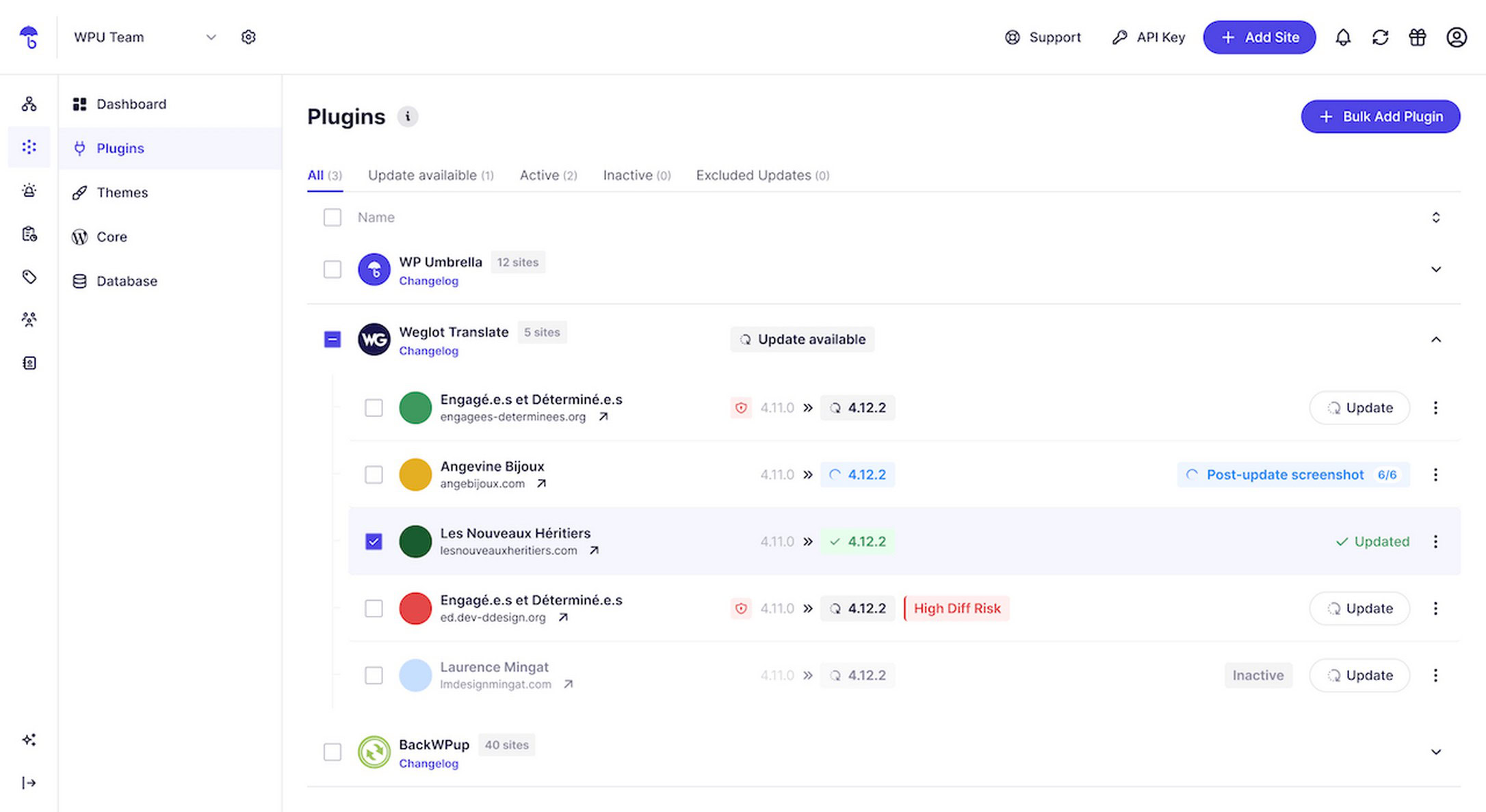 WordPress Management Tool - Centralized Dashboard With Great UX